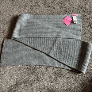 Kate Spade Metallic Gray Knit Scarf  NEW